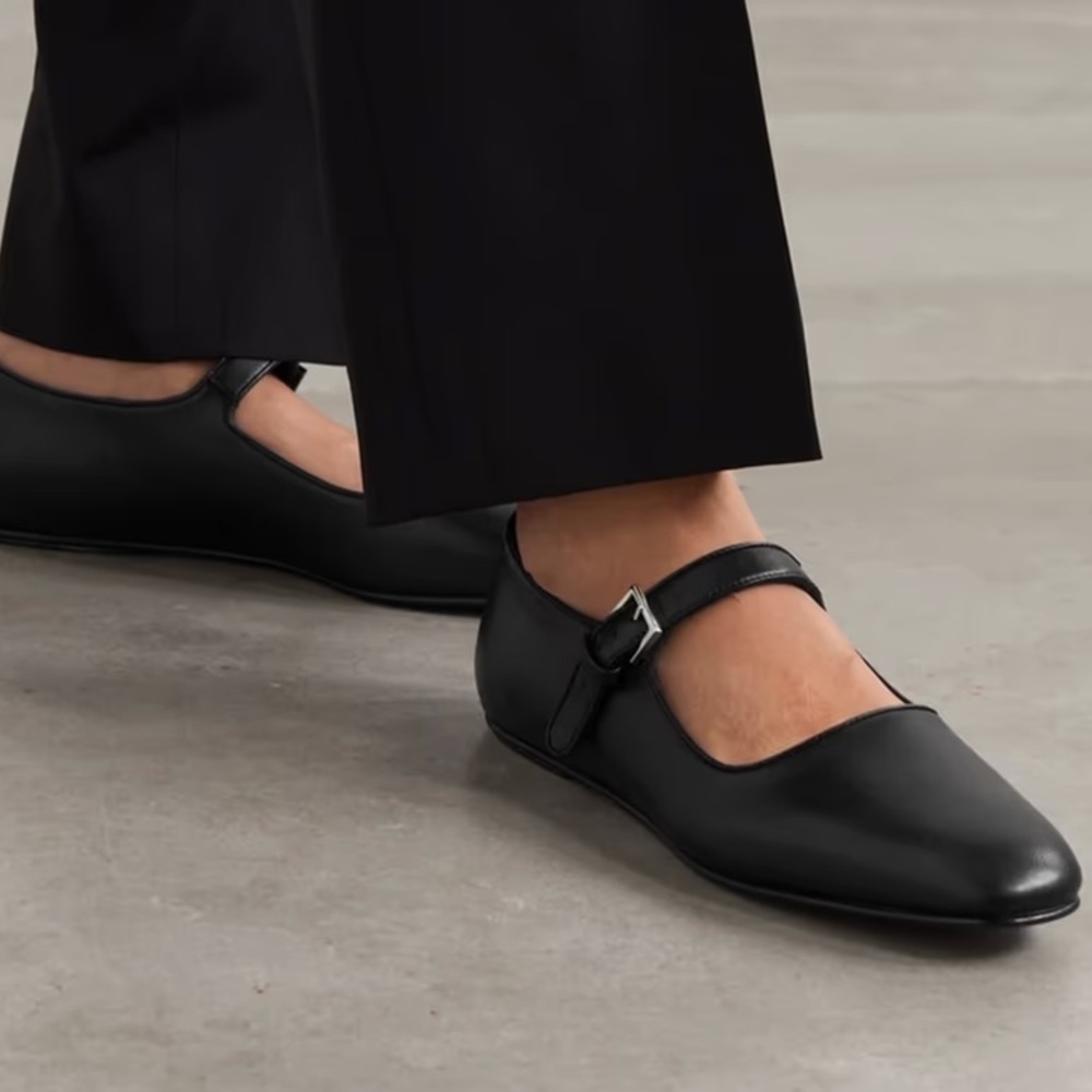 The Row Mary Jane Leather Flats NWOT 8